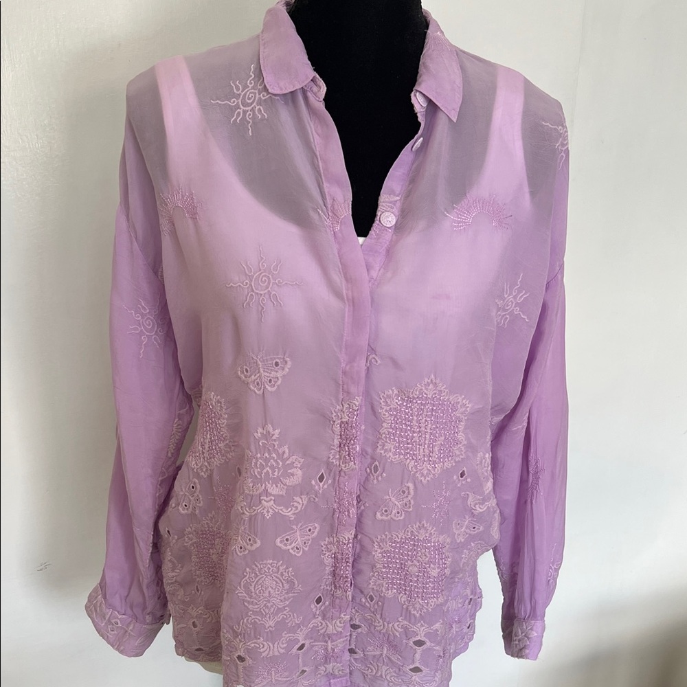 Johnny Was - Slim Audrey Embroidered Shirt - Picture 2 of 13